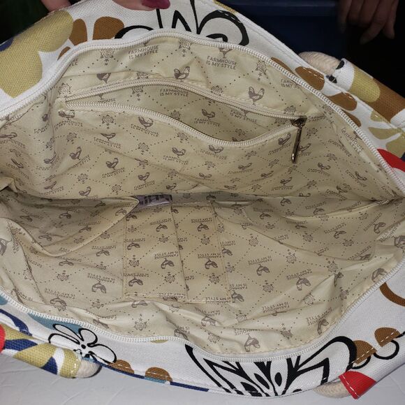 Laurel Foundry Modern Farmhouse Is My Style Floral Canvas Tote Bag New - Picture 4 of 5